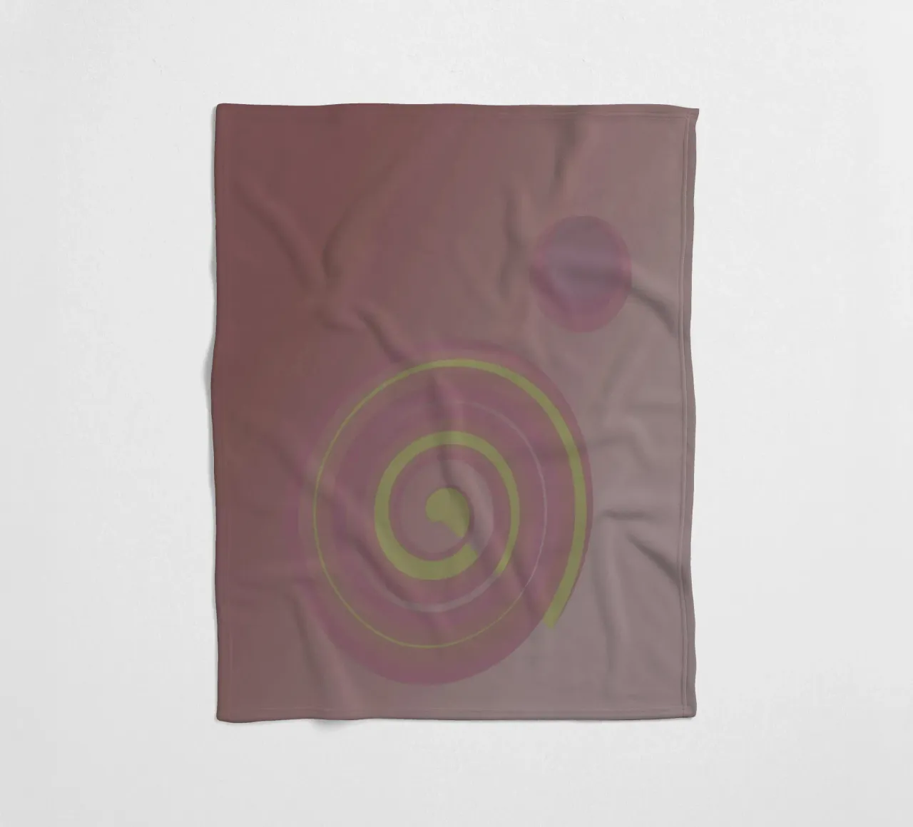 Abstract pattern with circles. In pink, pink, yellow and purple. fleece blanket by Something for you