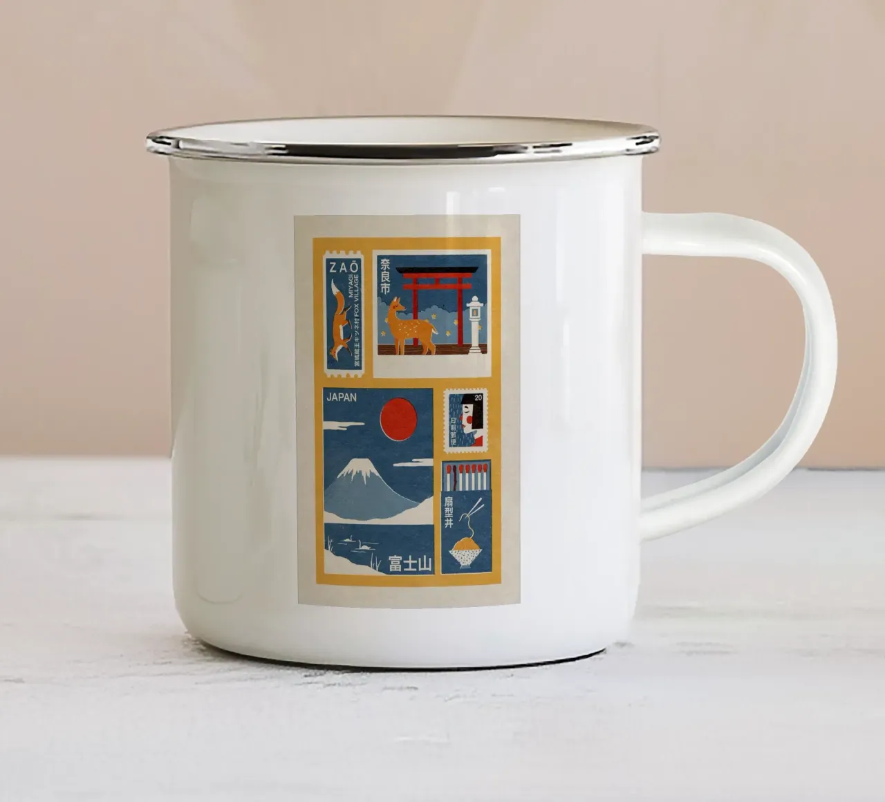 Ephemera giapponese tazza in smalto da Charlotte Gagnon