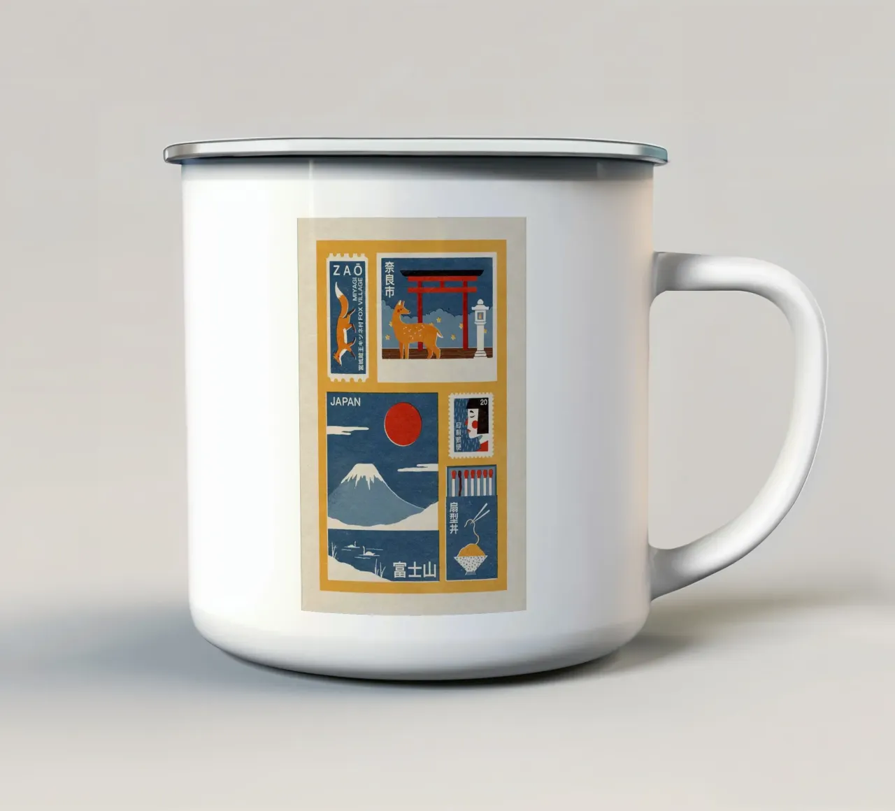 Ephemera giapponese tazza in smalto da Charlotte Gagnon