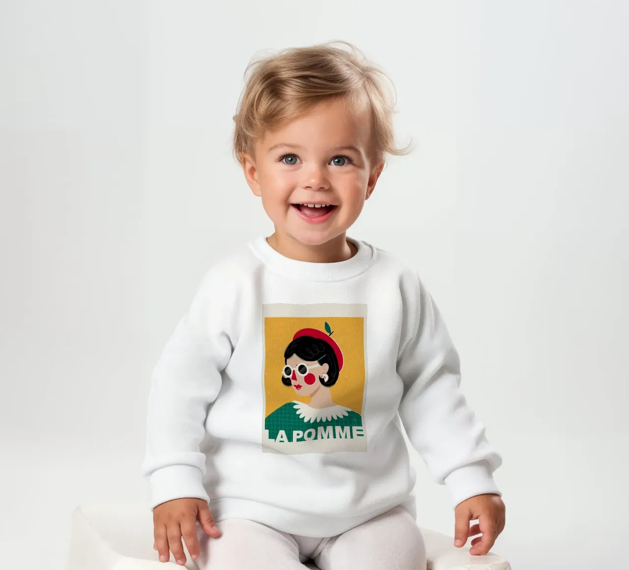 Moda francese La Pomme felpa neonato da Charlotte Gagnon