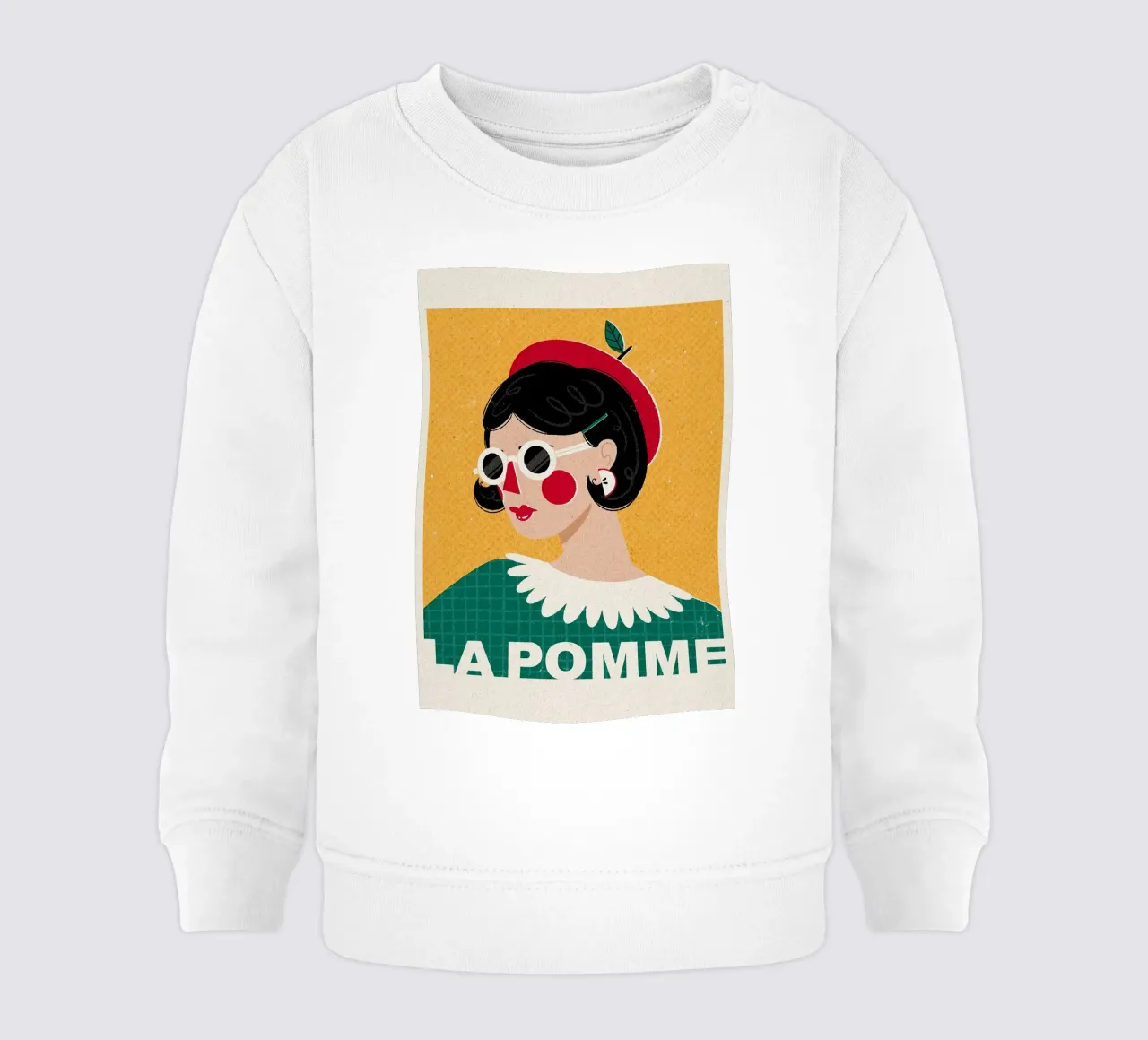 Moda francese La Pomme felpa neonato da Charlotte Gagnon