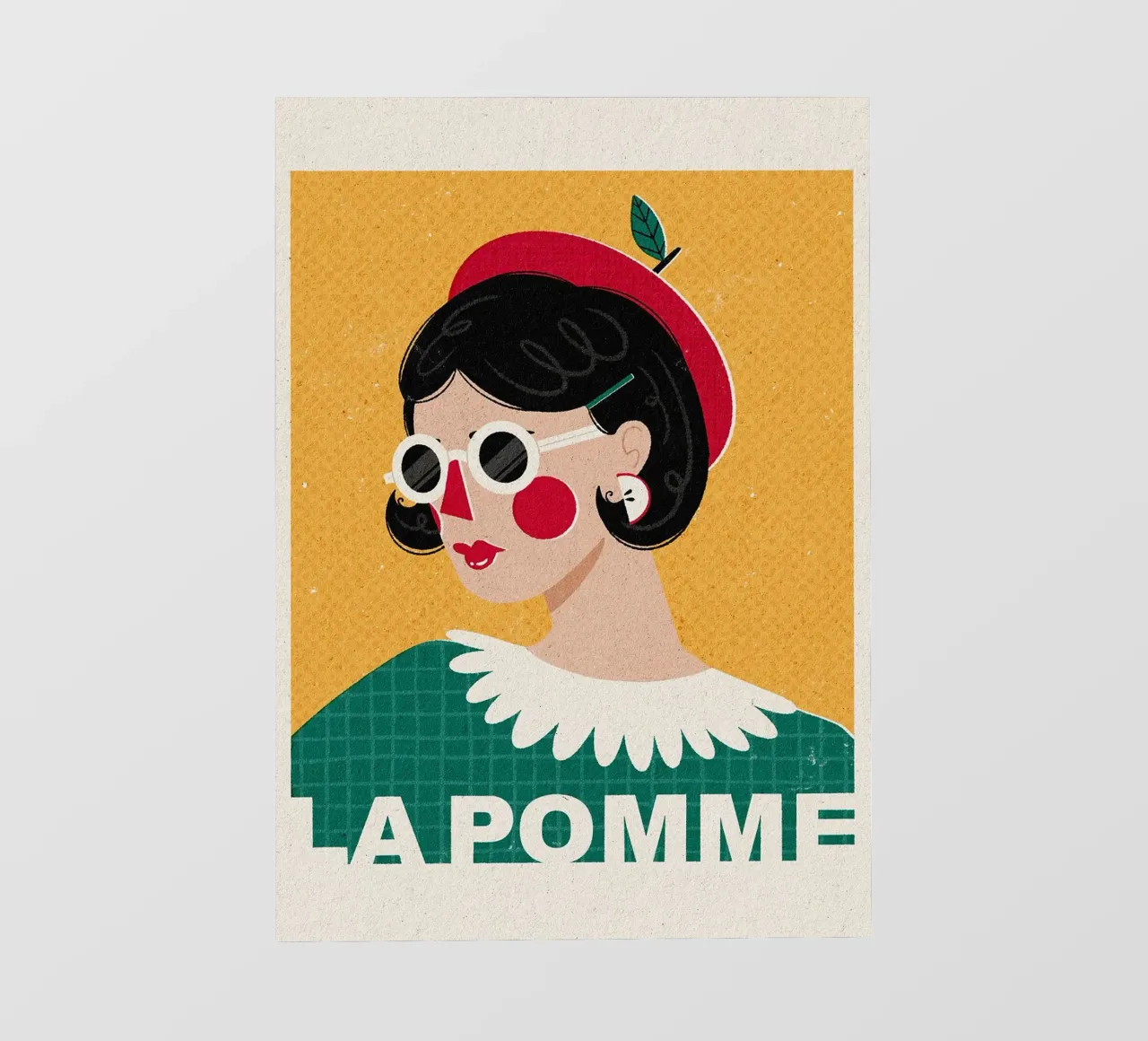 Moda francese La Pomme telo in pvc da Charlotte Gagnon