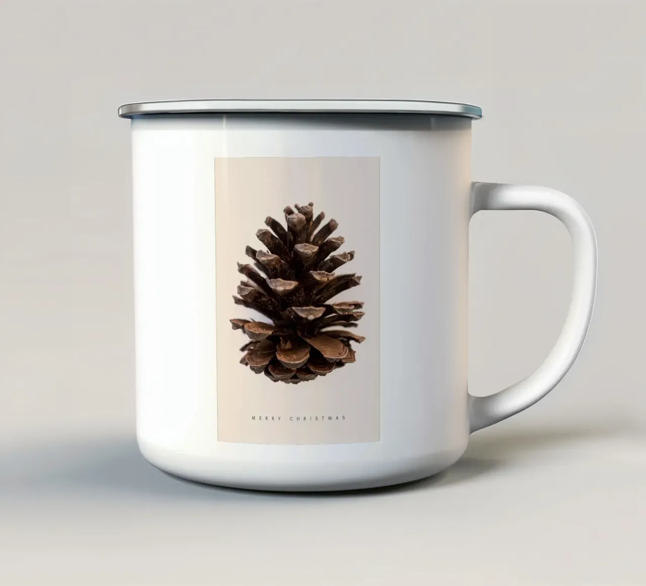 Buon Natale NAo1 tazza in smalto da Charlotte Gagnon