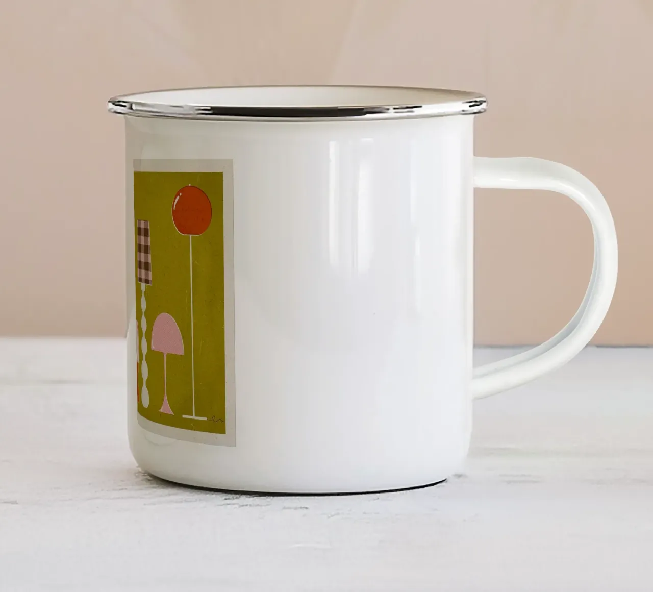 Lampade moderne del Medioevo tazza in smalto da Charlotte Gagnon