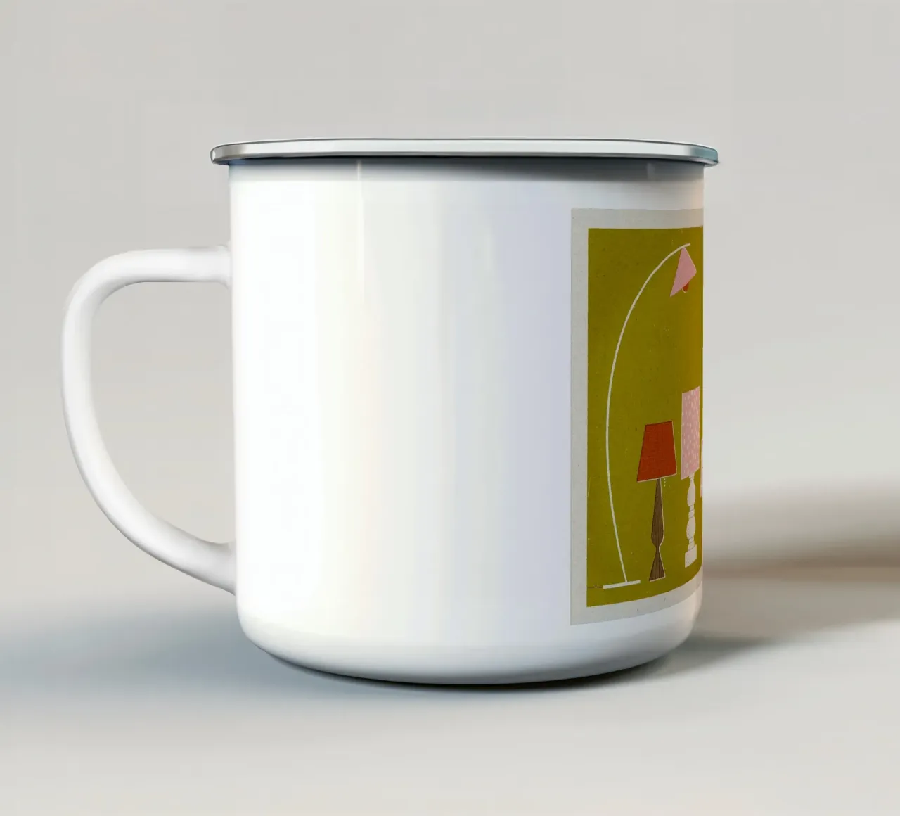 Lampade moderne del Medioevo tazza in smalto da Charlotte Gagnon