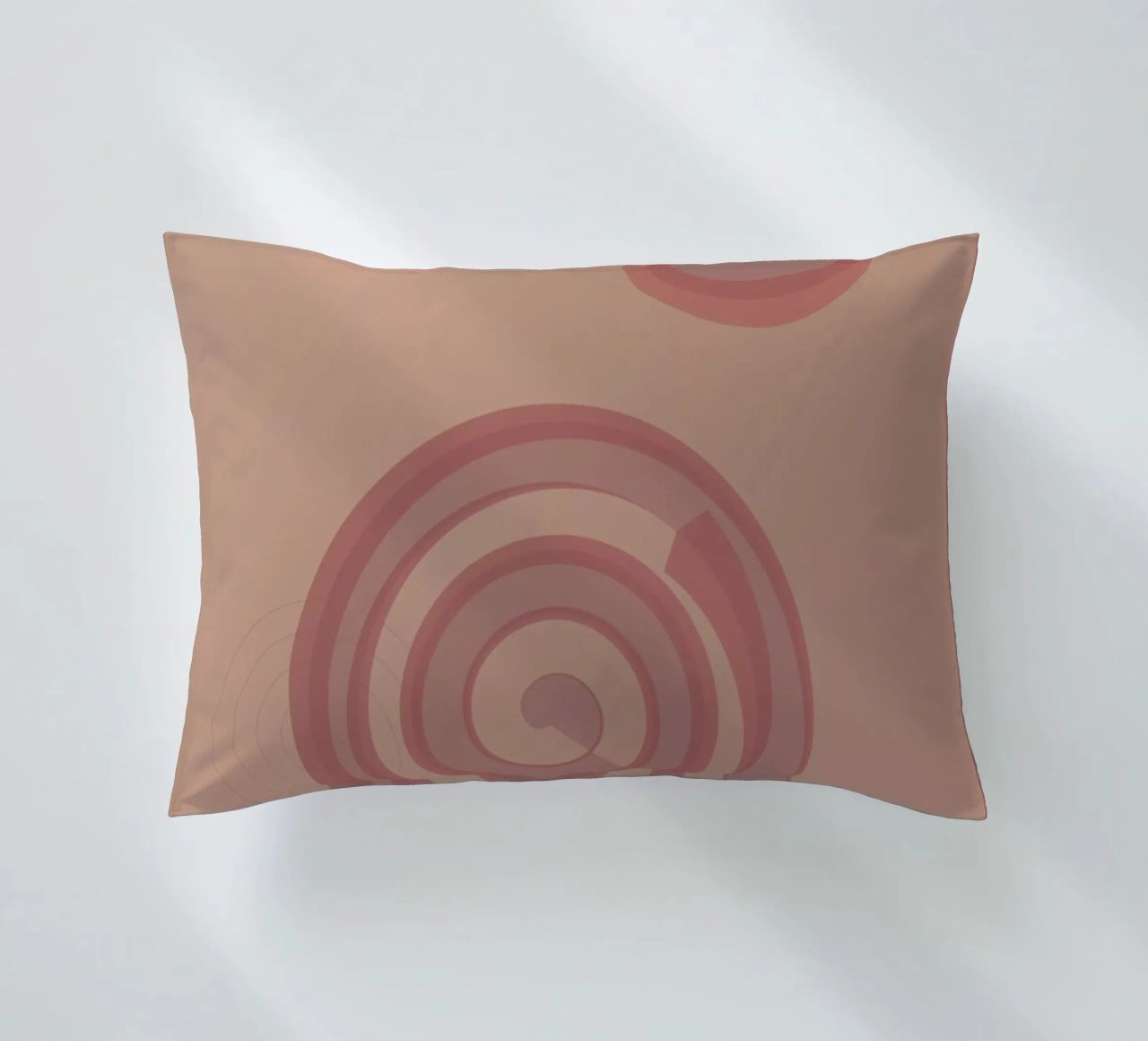 Motivo astratto con cerchi. In rosa, rosa e viola. cuscino da Something for you