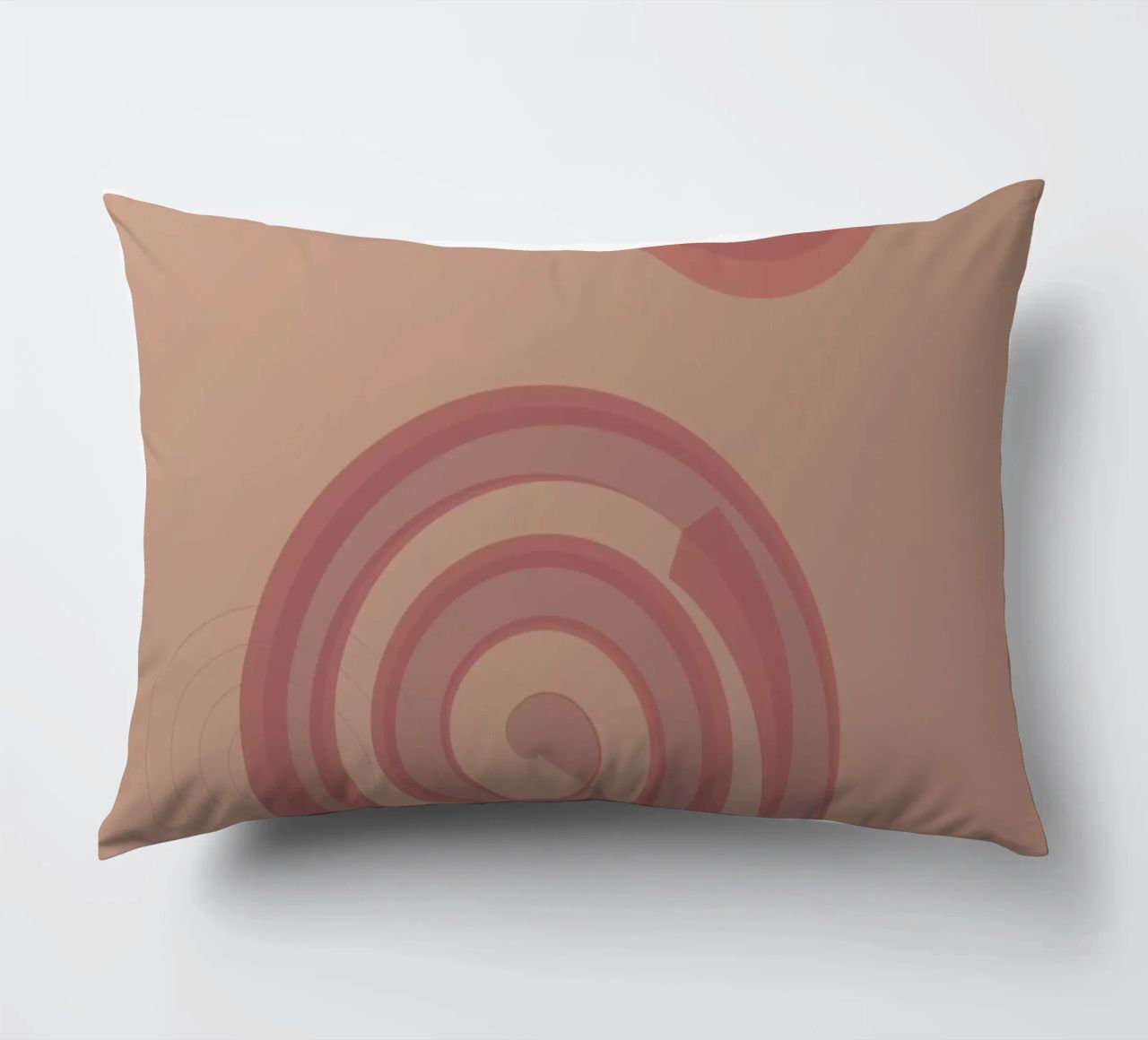 Motivo astratto con cerchi. In rosa, rosa e viola. cuscino da Something for you