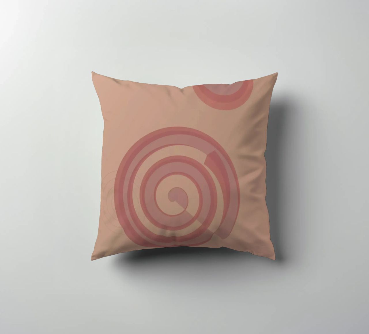Motivo astratto con cerchi. In rosa, rosa e viola. cuscino da Something for you