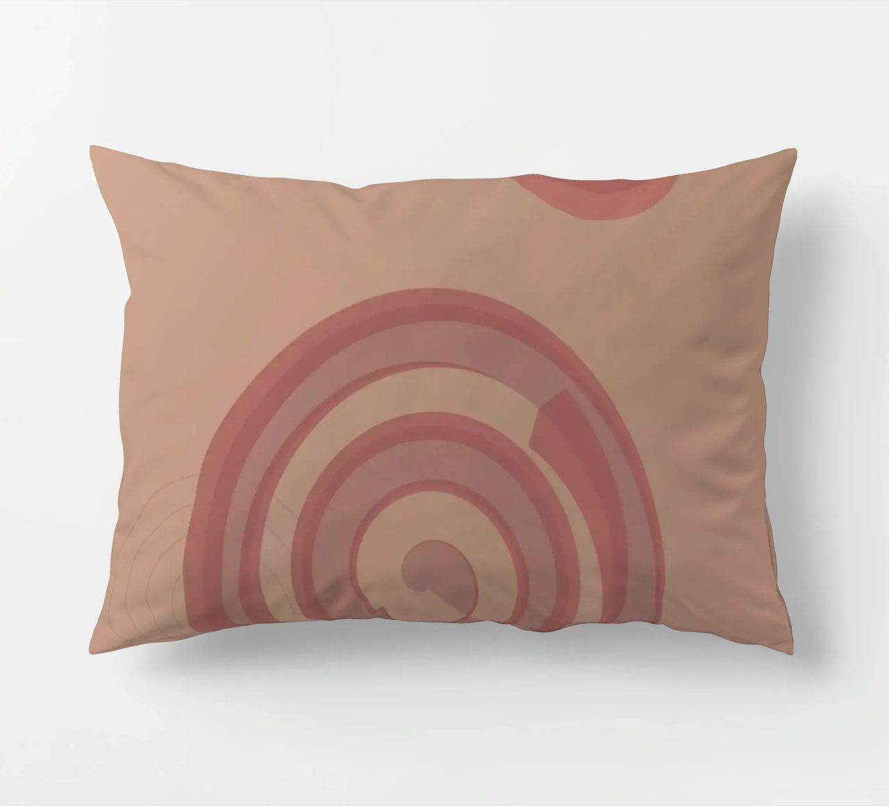 Motivo astratto con cerchi. In rosa, rosa e viola. cuscino da Something for you