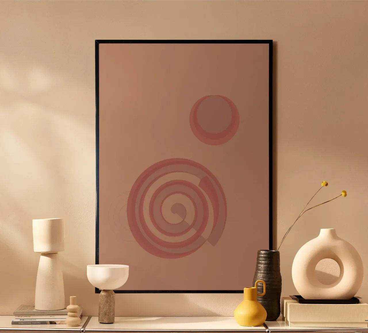 Abstract pattern with circles. In pink, pink and purple. hahnemühle by Something for you
