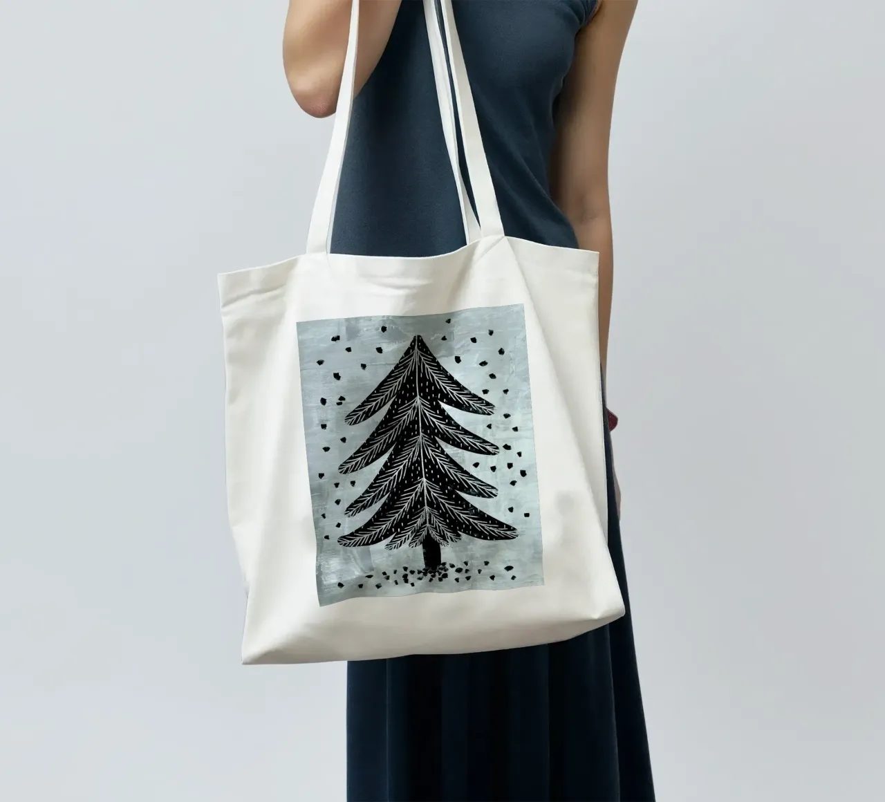 Pine Tree borsa in juta da Charlotte Gagnon