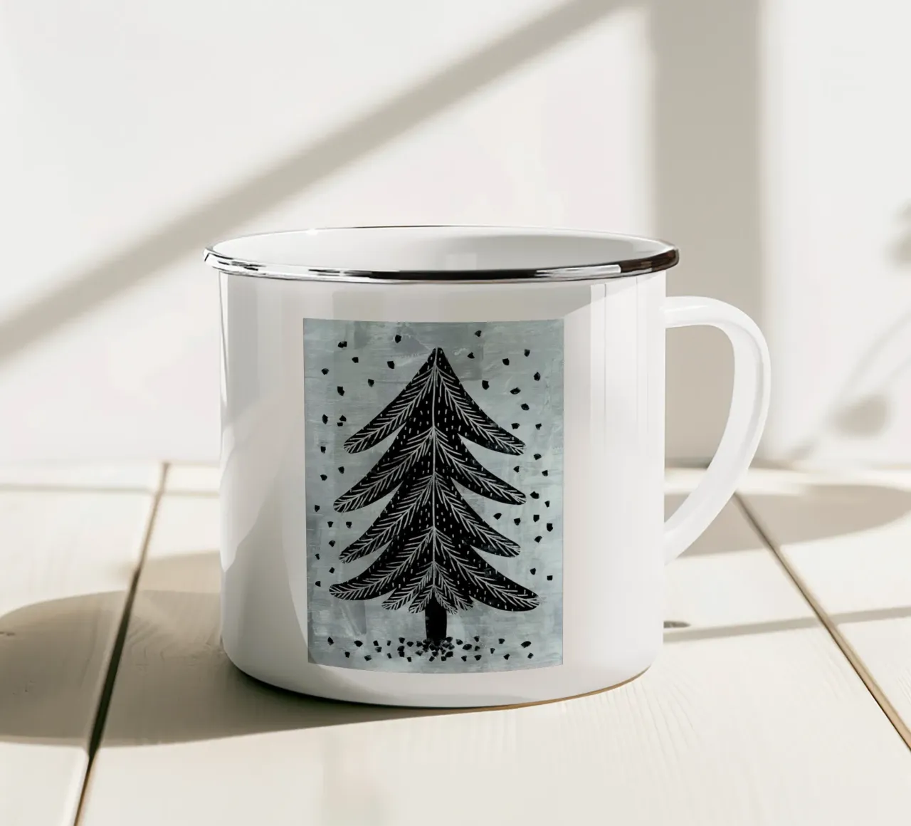 Pine Tree tazza in smalto da Charlotte Gagnon