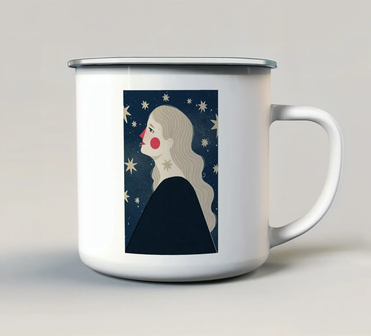 Guardare le stelle tazza in smalto da Charlotte Gagnon