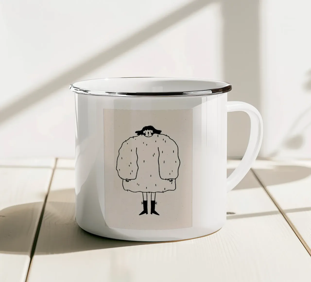 Tempo di maglione tazza in smalto da Charlotte Gagnon