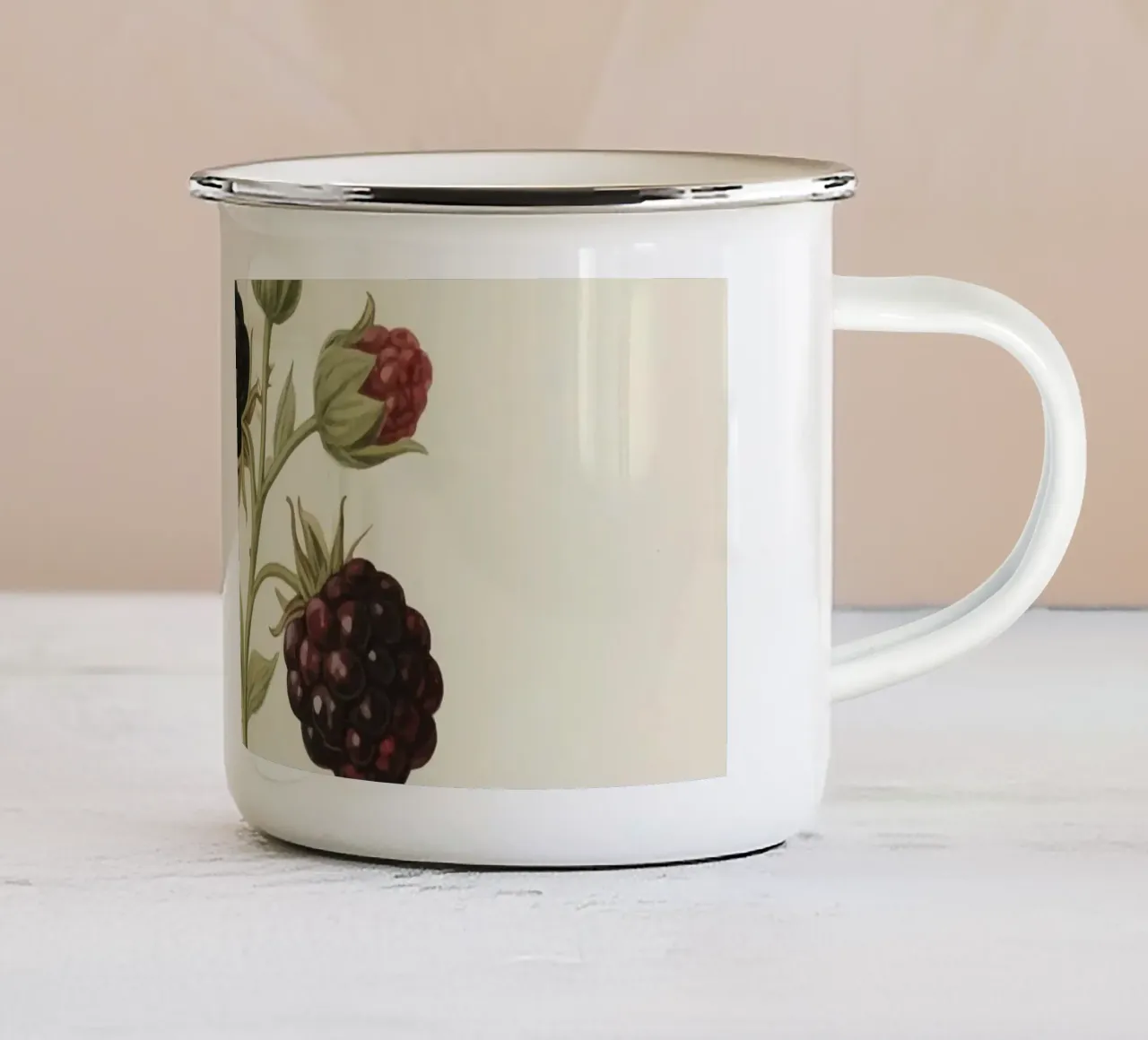 Pianta di more tazza in smalto da knowledge