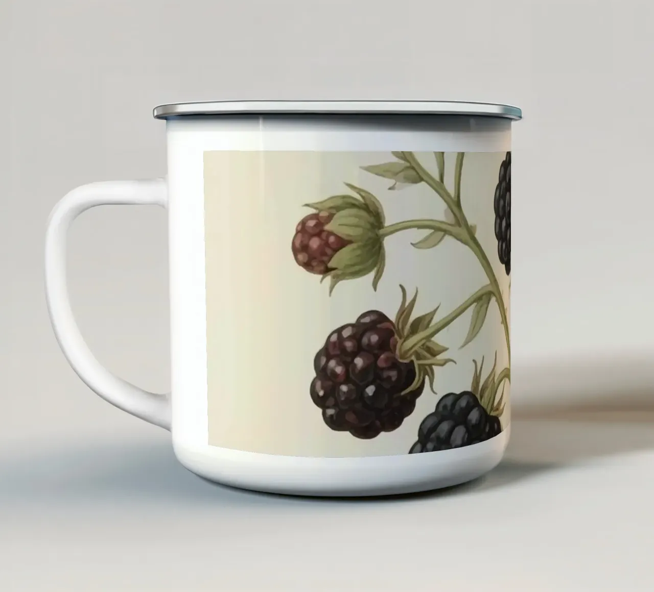 Pianta di more tazza in smalto da knowledge