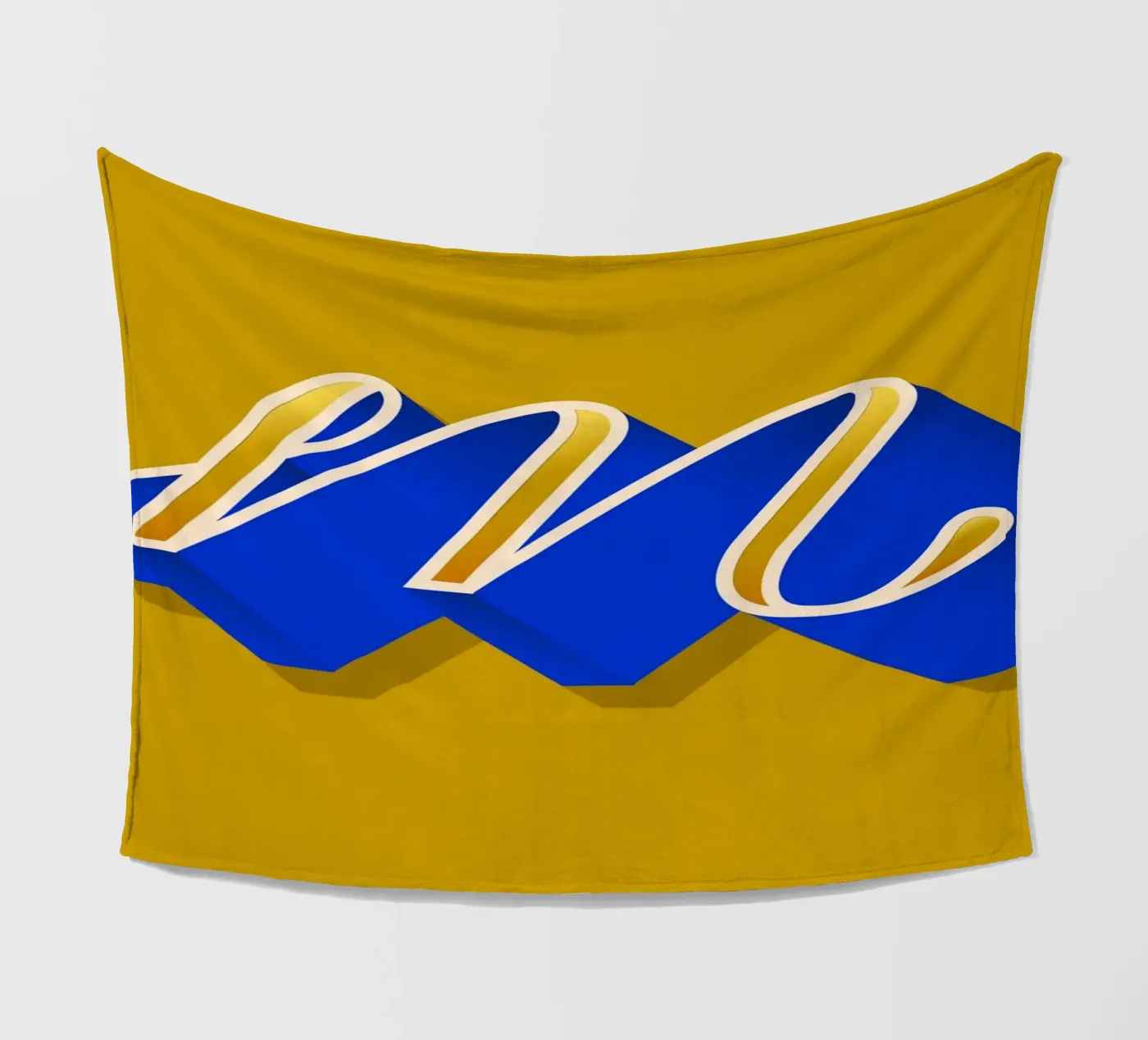 M letter script Fleecedecke von Glettering