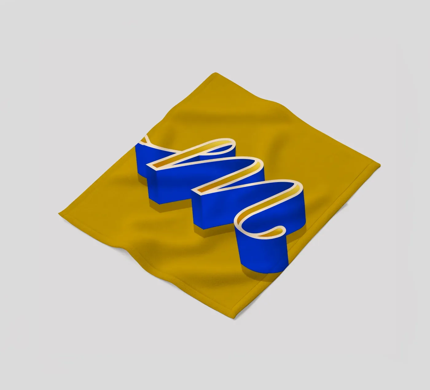 M letter script Fleecedecke von Glettering