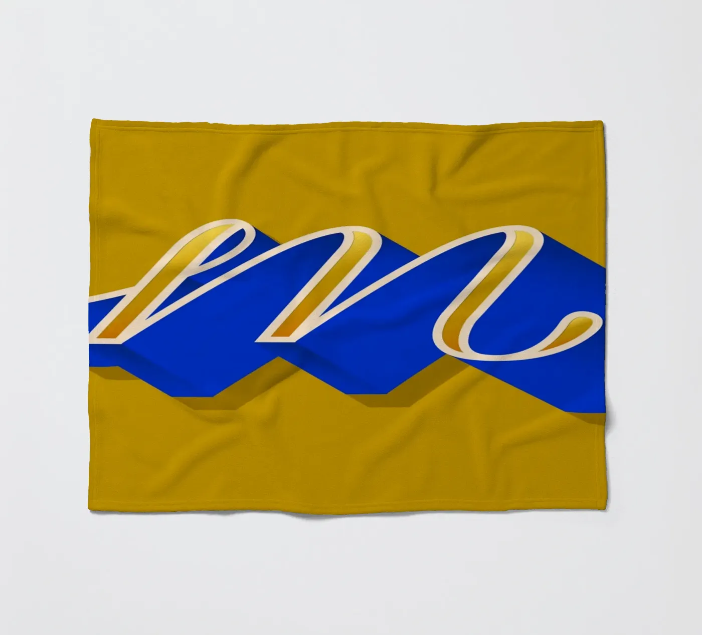M letter script Fleecedecke von Glettering