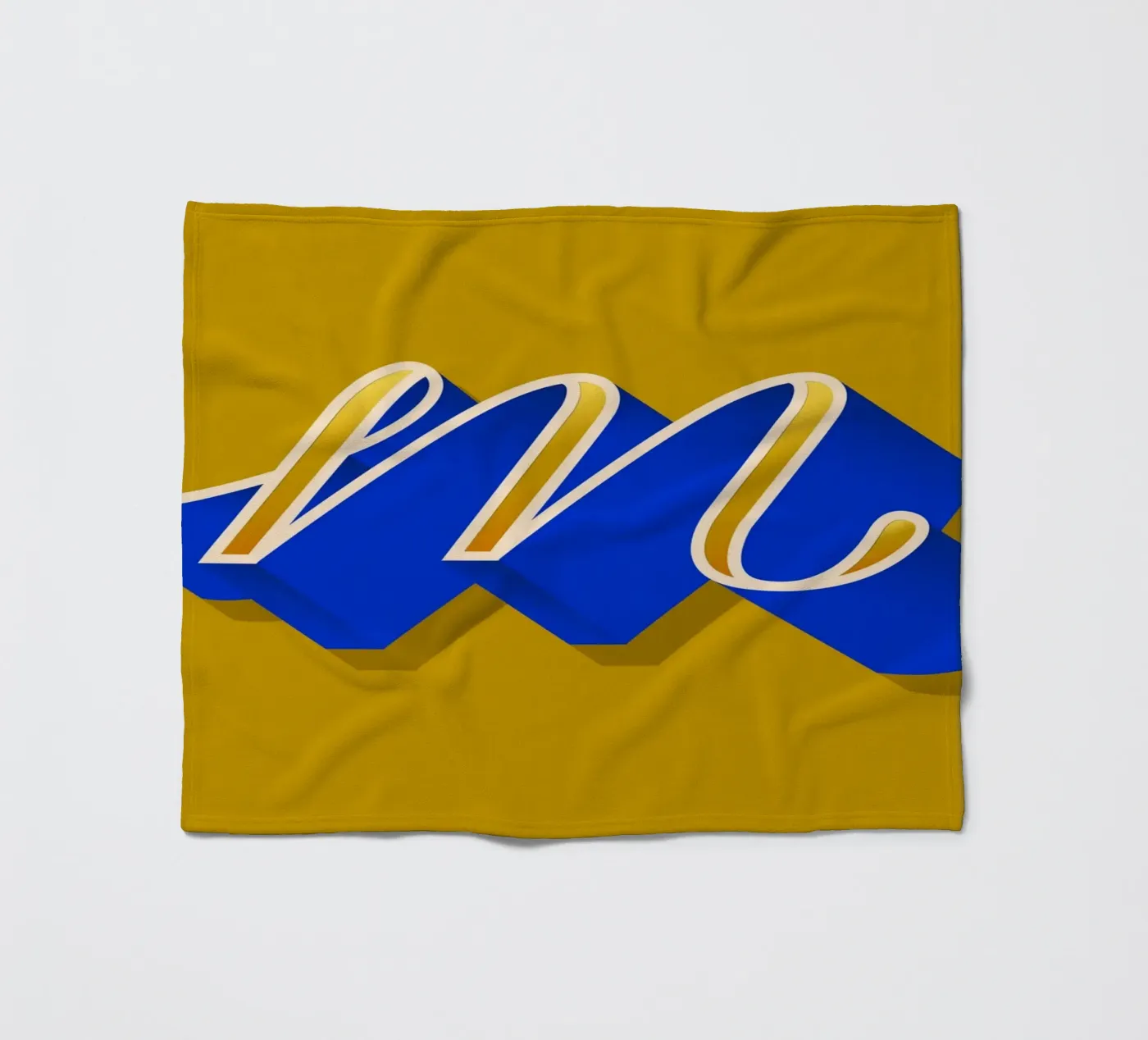 M letter script Fleecedecke von Glettering