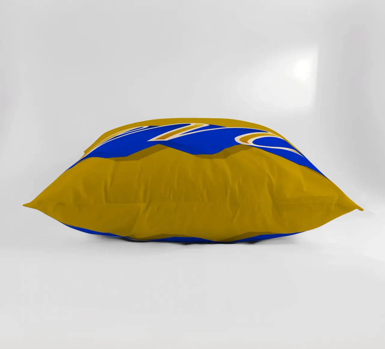 M letter script decorative cushion by Glettering