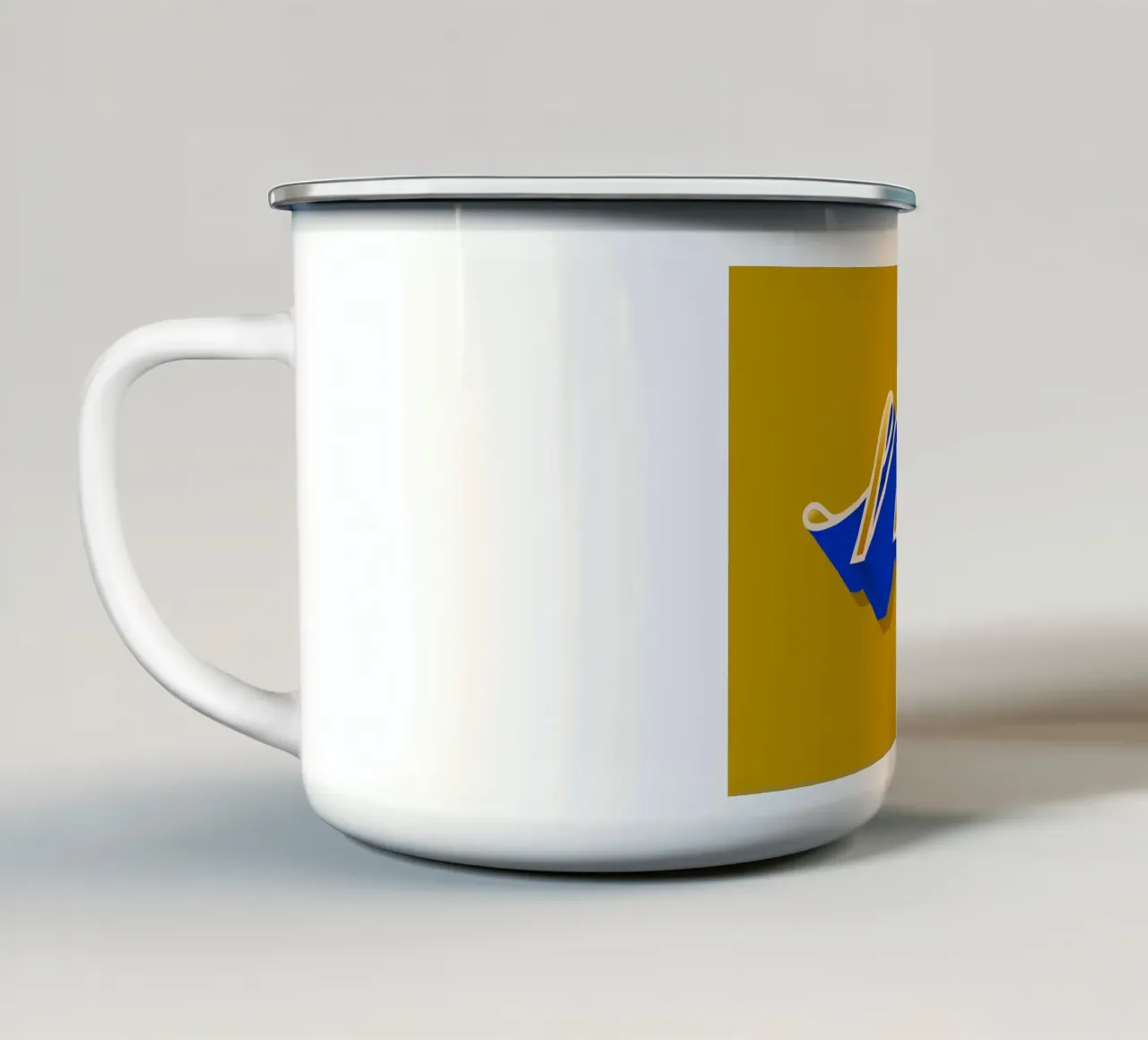 M letter script emaille mok van Glettering