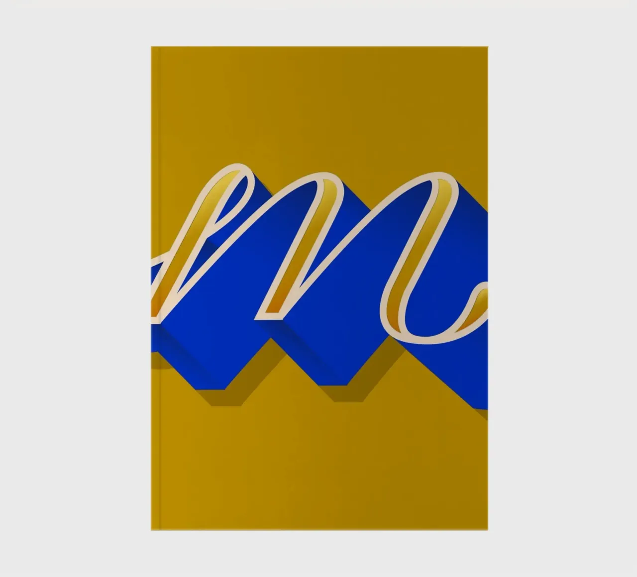 M letter script notebook by Glettering