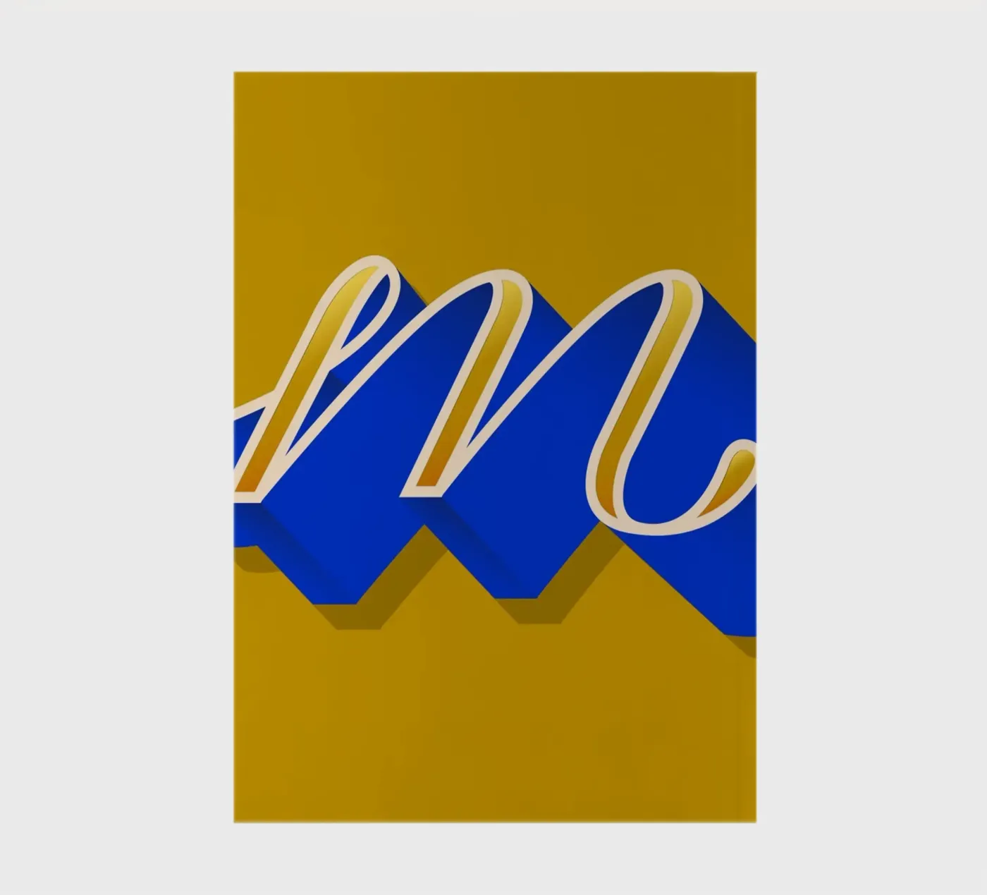 M letter script notebook by Glettering