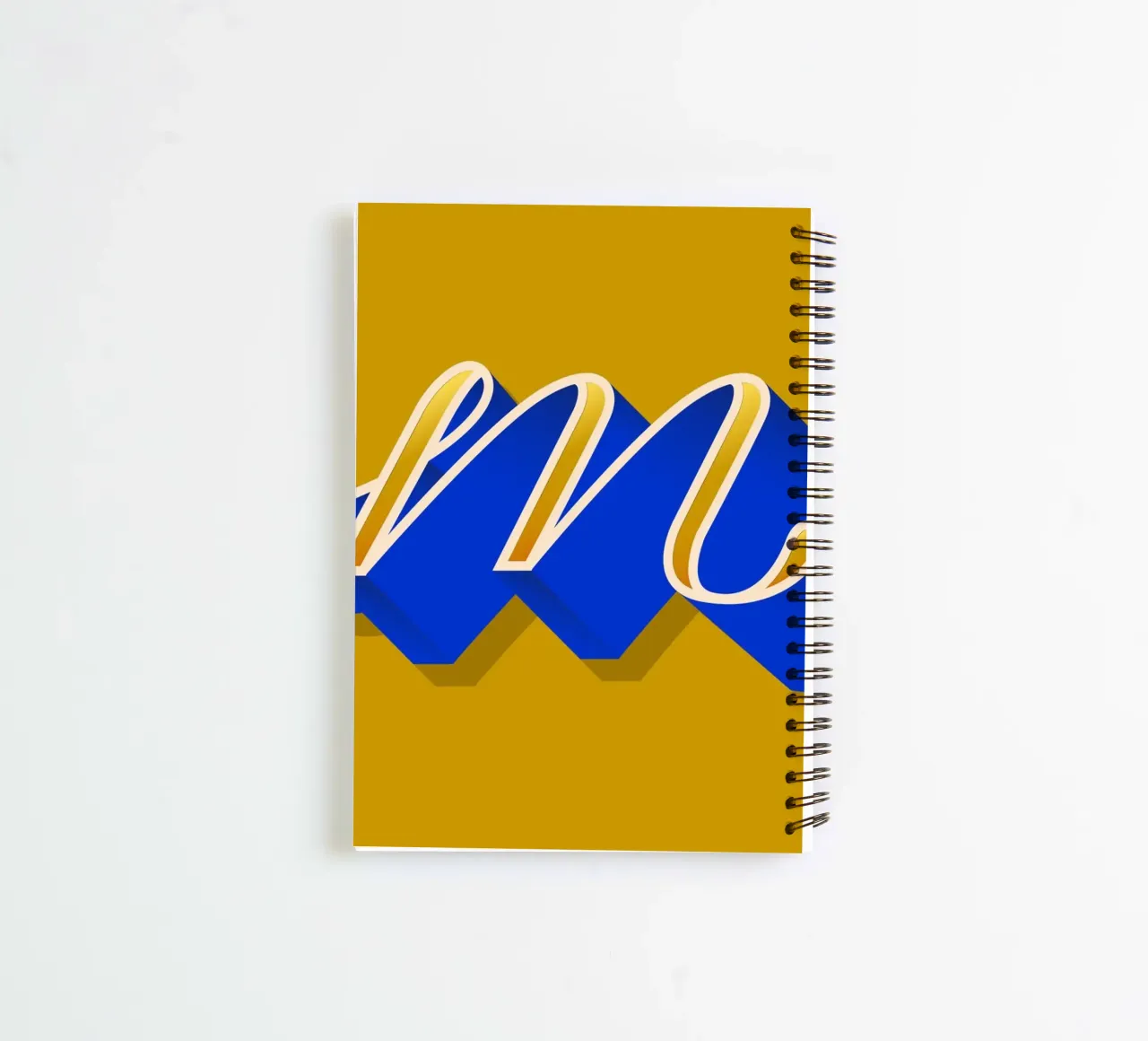 M letter script diario ad anelli da Glettering