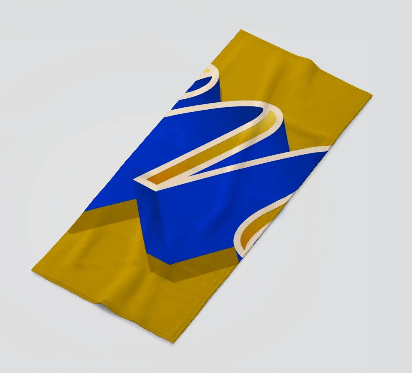 M letter script serviette de plage de Glettering