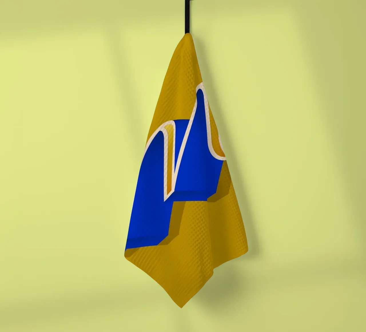 M letter script canovaccio da cucina da Glettering