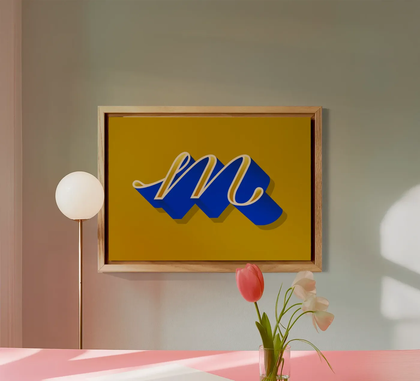 M letter script forex plate by Glettering