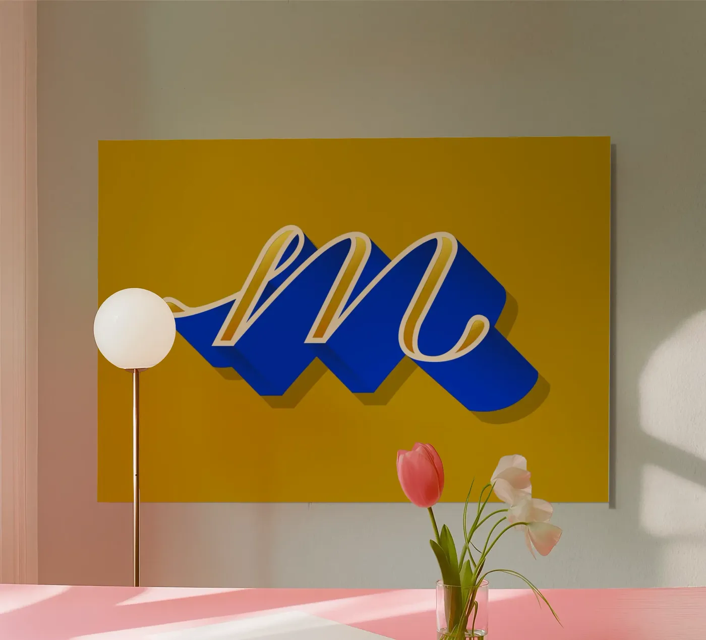 M letter script forex plate by Glettering