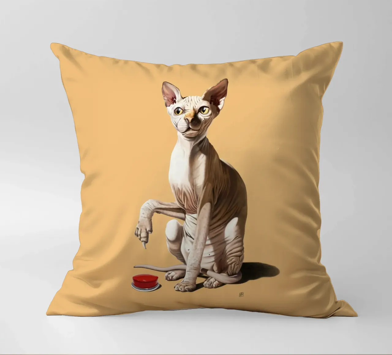 Cat-astrophe (Coloured) cuscino da Rob Art | Illustration
