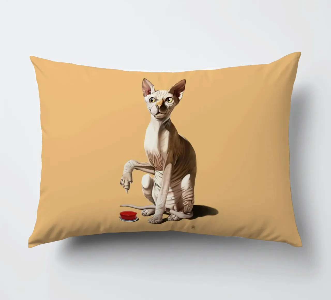 Cat-astrophe (Coloured) cuscino da Rob Art | Illustration