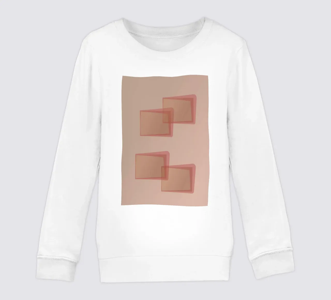 Abstract pattern with rectangles. In pink, rose and purple. kids sweatshirt by Something for you