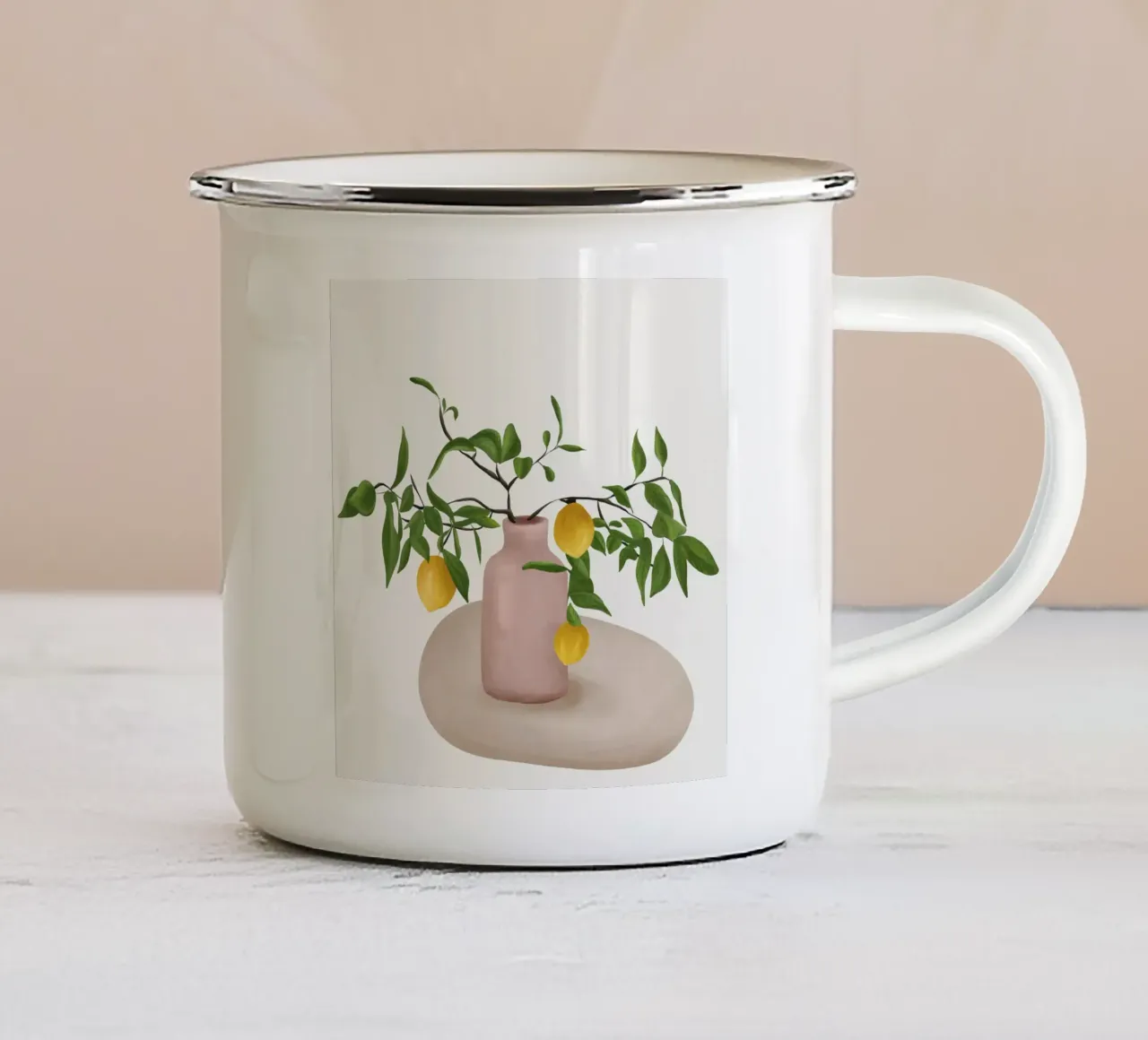 Lemon Branches emaille mok van cityart