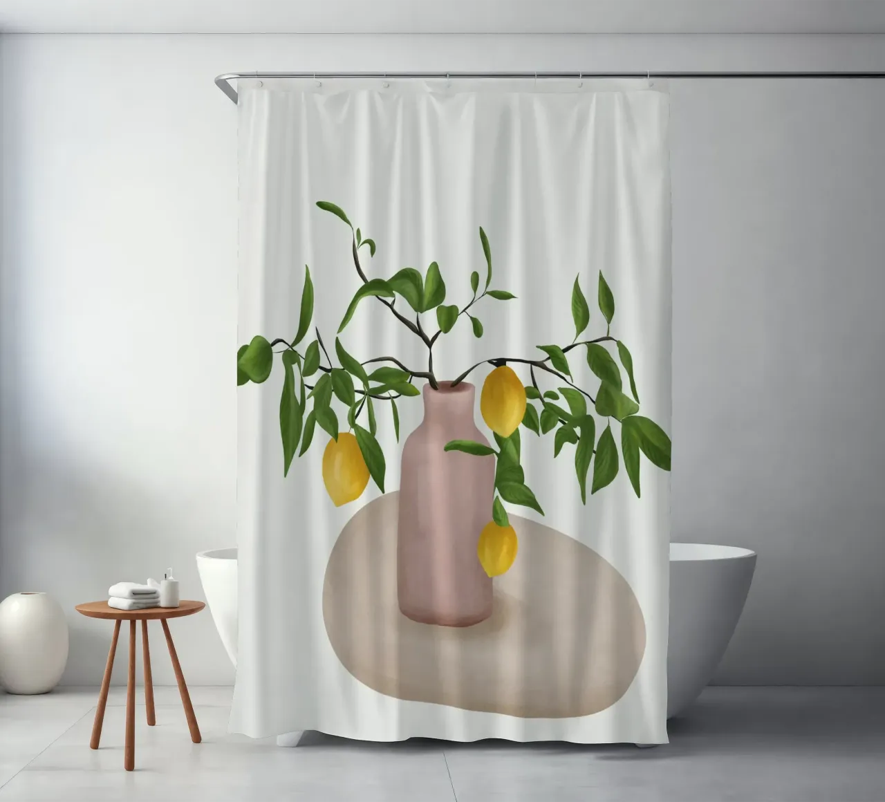 Lemon Branches tenda da doccia da cityart