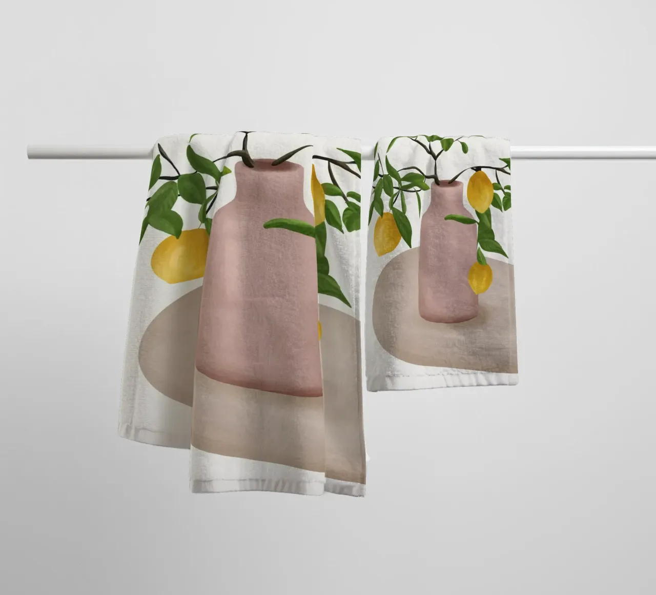Lemon Branches asciugamano da bagno da cityart