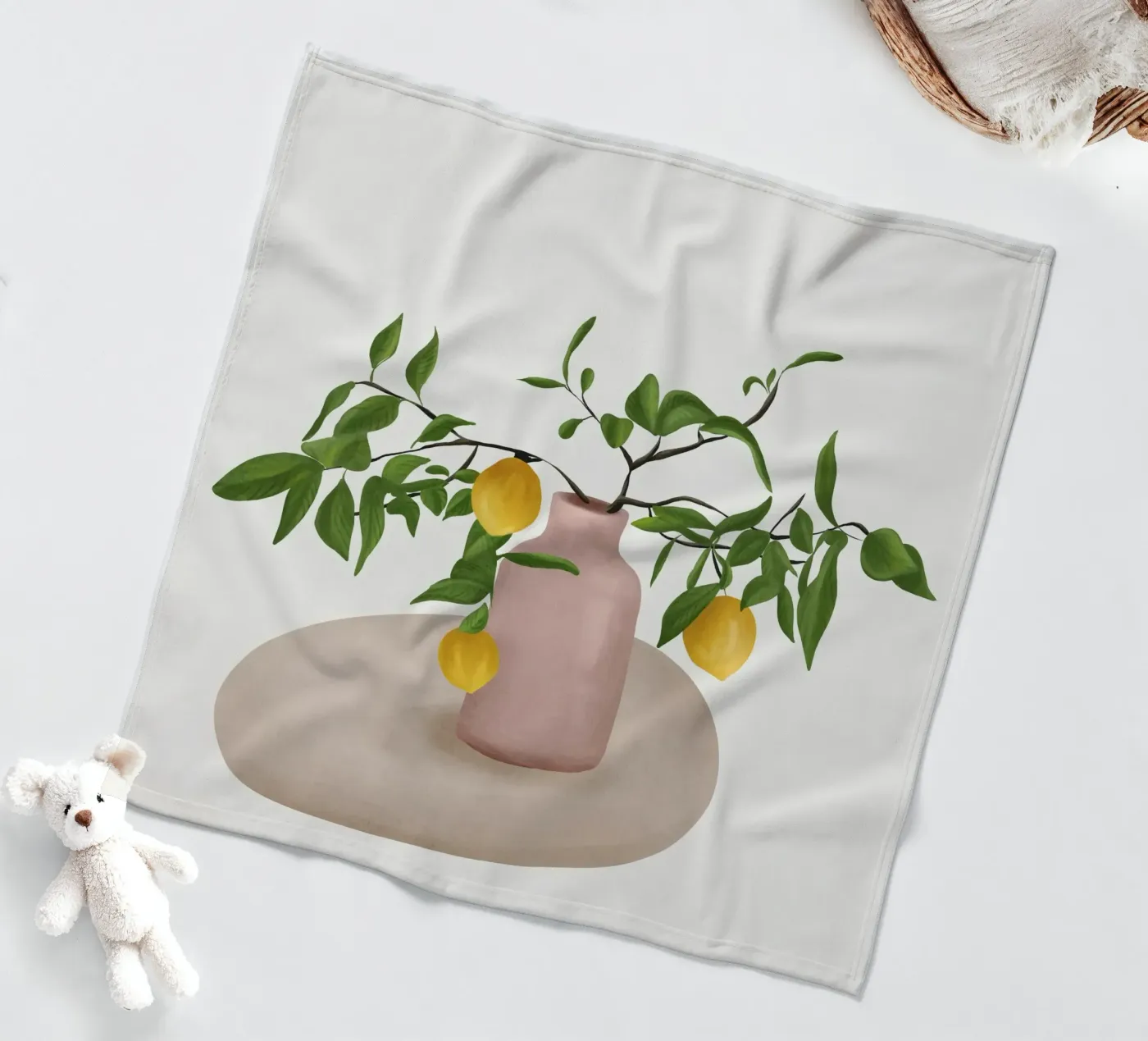 Lemon Branches Fleecedecke von cityart