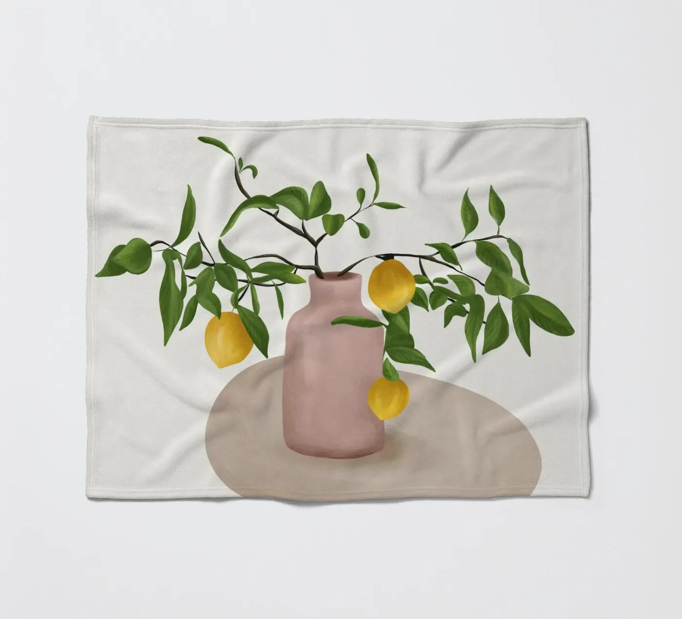 Lemon Branches Fleecedecke von cityart