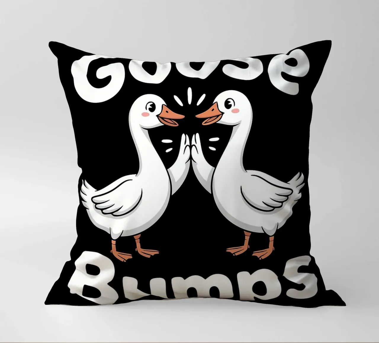Oca in calore Oche Pun Bird cuscino da Liam Johnson