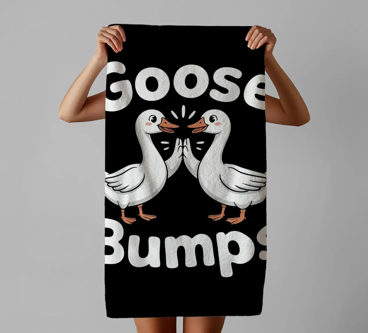 Oca in calore Oche Pun Bird asciugamano da bagno da Liam Johnson