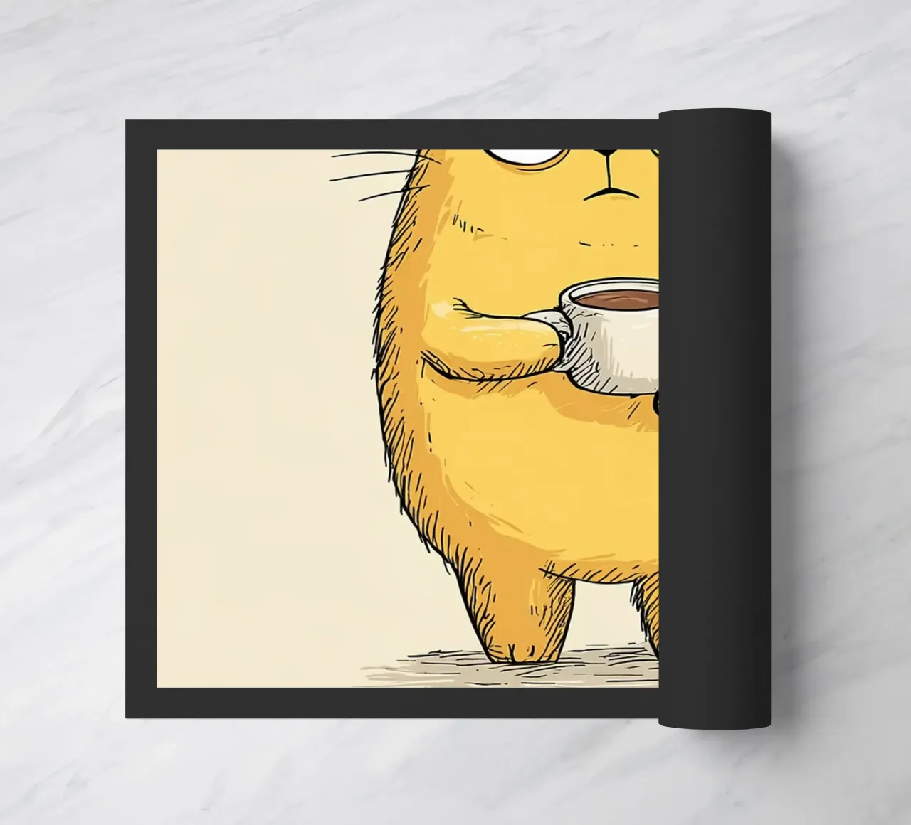 Gatto brontolone con caffè zerbino da Liam Johnson