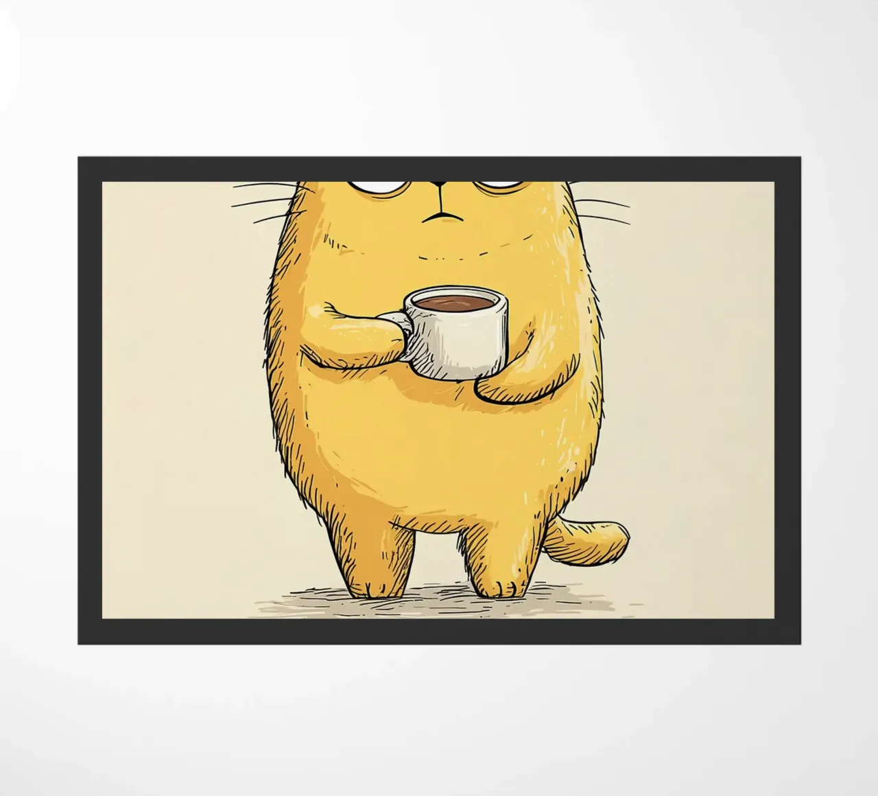 Gatto brontolone con caffè zerbino da Liam Johnson