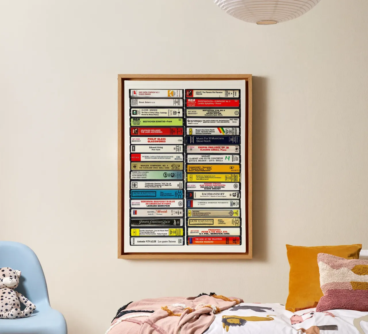 Classical Music Print canvas with Floater frame by MrMustardPrints