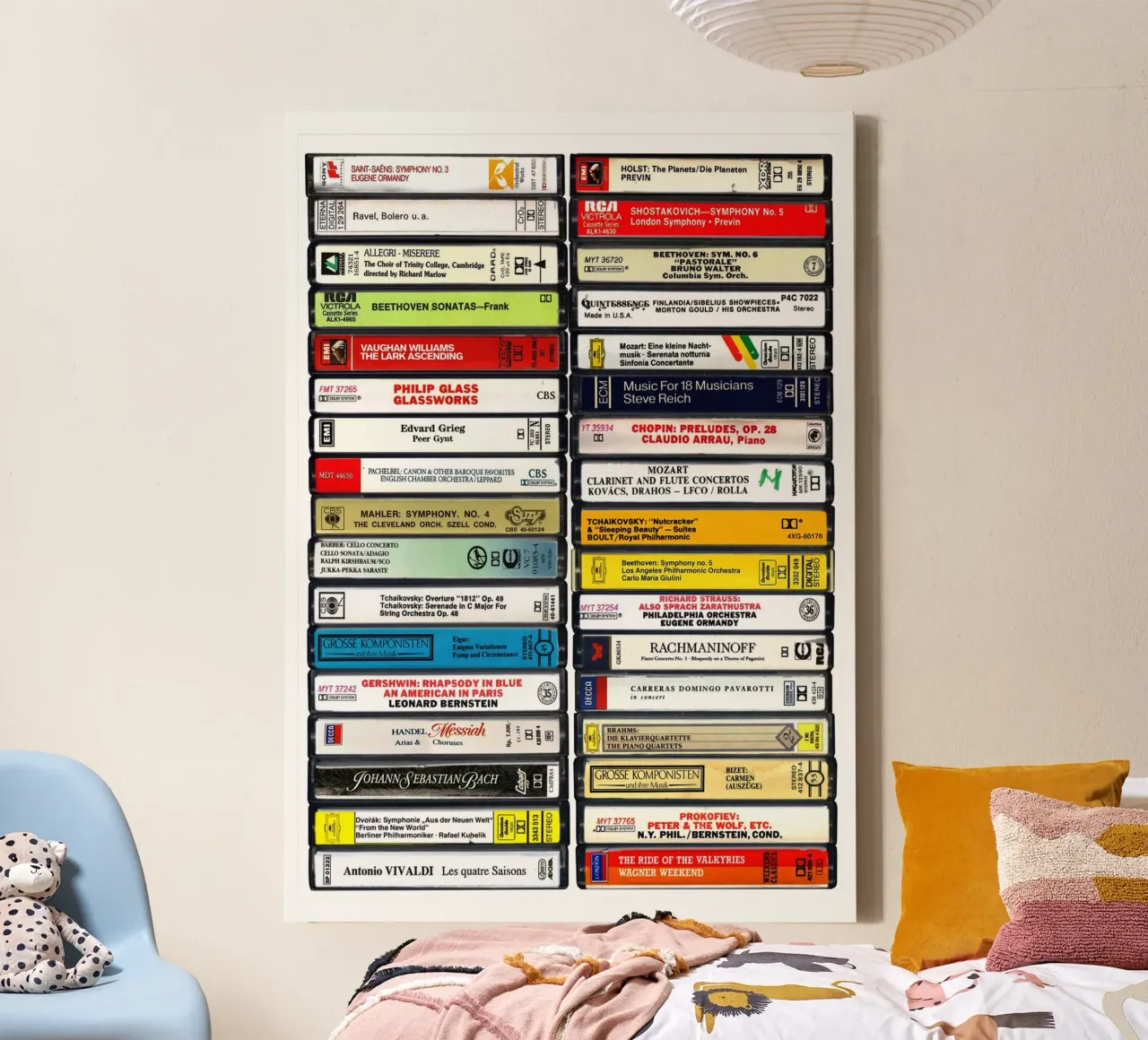 Classical Music Print canvas with Floater frame by MrMustardPrints