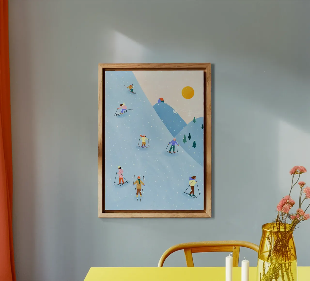 Skiing forex plate by Bea Mueller