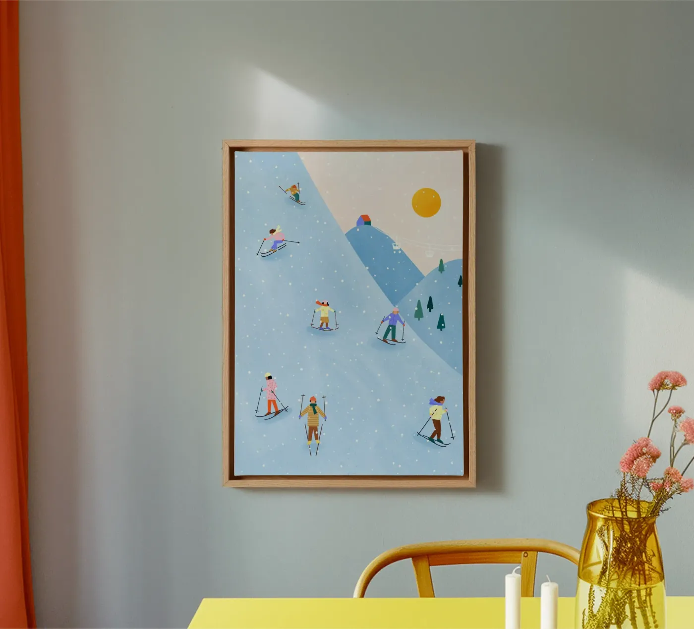 Skiing tela da Bea Mueller