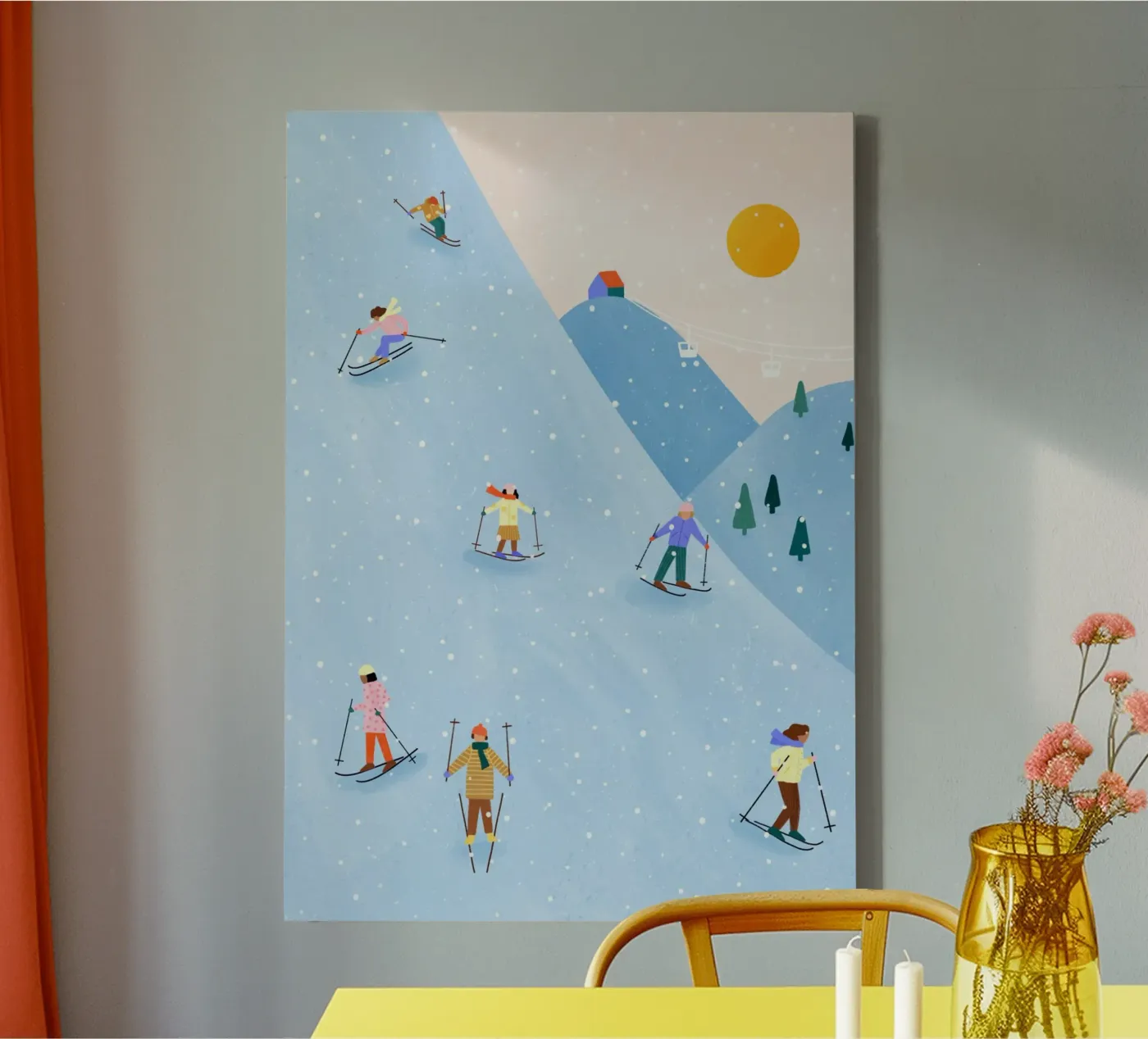 Skiing tela da Bea Mueller